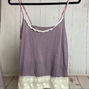 Purple lace tank
